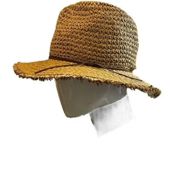 Altard State Hat Adult O/S Brown Paper Packable Panama Brimmed Cap Travel Unisex - Picture 2 of 7